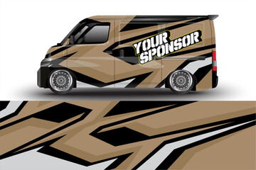 racing car wrap design for vehicle vinyl stickers and automotive company sticker livery	