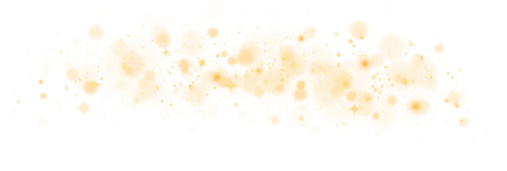 Wall Mural - yellow sparks glitter special light effect. sparkles on transparent background. christmas abstract p