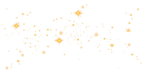 Wall Mural - yellow sparks glitter special light effect. sparkles on transparent background. christmas abstract p