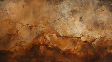 Old Grunge Copper Bronze Rusty Texture Background. Distressed Cracked Patina.