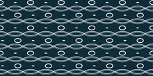 Blue Pattern Of Lace And Ovals. For Print And Decoration, Textiles, Wallpapers, Surfaces. Seamless Vector Pattern.
