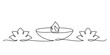 diwali candles line art style. diwali element vector eps 10