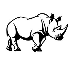 Naklejka na meble rhino silhouette illustration 