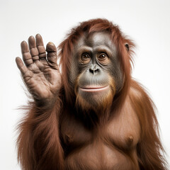 Sticker - A gorilla greeting with a outstretched hand