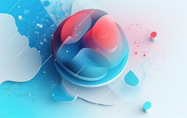 Sticker - page layout of trendy websites,created with generative ai tecnology.