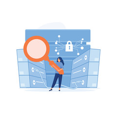 Poster - ig data analytics platform, data management and protection, Technology Internet and network,  flat vector modern illustration 