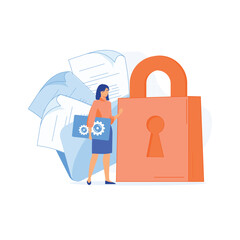 Poster - ig data analytics platform, data management and protection, Technology Internet and network,  flat vector modern illustration 