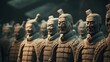 Photo of the qin dynastys terracotta army.generative ai