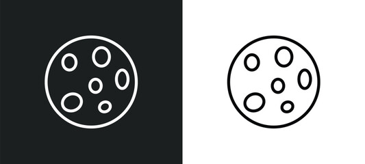 Poster - full moon icon isolated in white and black colors. full moon outline vector icon from weather collection for web, mobile apps and ui.