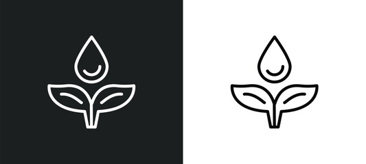 Poster - dew icon isolated in white and black colors. dew outline vector icon from weather collection for web, mobile apps and ui.
