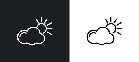 Poster - daytime icon isolated in white and black colors. daytime outline vector icon from weather collection for web, mobile apps and ui.