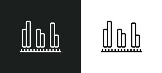 Poster - data analytics bars icon isolated in white and black colors. data analytics bars outline vector icon