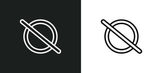 Poster - forbbiden icon isolated in white and black colors. forbbiden outline vector icon from user interface collection for web, mobile apps and ui.