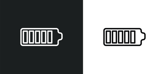 Poster - charging status icon isolated in white and black colors. charging status outline vector icon from user interface collection for web, mobile apps and ui.