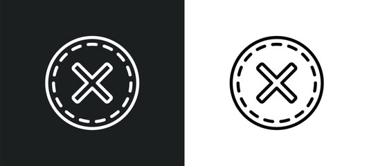 Poster - close icon isolated in white and black colors. close outline vector icon from user interface collection for web, mobile apps and ui.