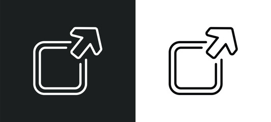 Poster - export icon isolated in white and black colors. export outline vector icon from user interface collection for web, mobile apps and ui.