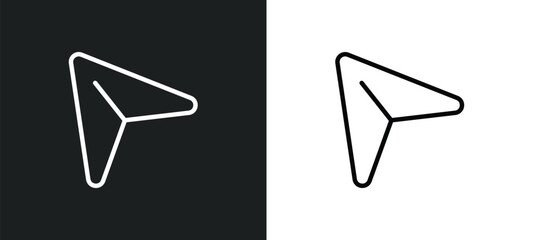 Poster - cursor icon isolated in white and black colors. cursor outline vector icon from user interface collection for web, mobile apps and ui.