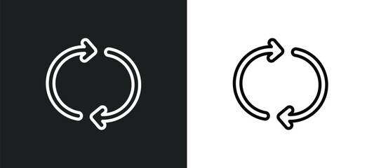 Poster - reload icon isolated in white and black colors. reload outline vector icon from user interface colle