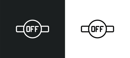 Poster - desactivate icon isolated in white and black colors. desactivate outline vector icon from user interface collection for web, mobile apps and ui.