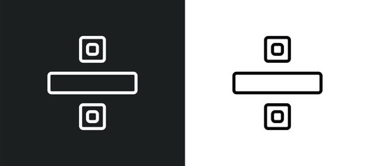 Poster - division icon isolated in white and black colors. division outline vector icon from user interface collection for web, mobile apps and ui.