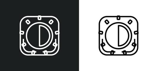 Poster - birghtness icon isolated in white and black colors. birghtness outline vector icon from user interface collection for web, mobile apps and ui.