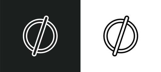 Poster - empty icon isolated in white and black colors. empty outline vector icon from user interface collection for web, mobile apps and ui.