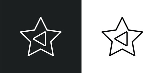 Poster - cinema star icon isolated in white and black colors. cinema star outline vector icon from user interface collection for web, mobile apps and ui.