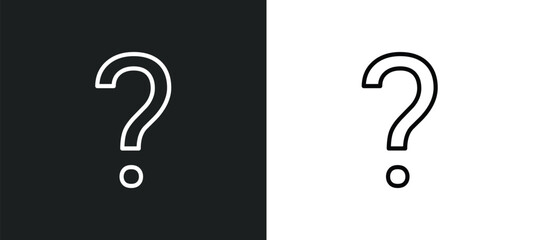 Poster - question mark icon isolated in white and black colors. question mark outline vector icon from user interface collection for web, mobile apps and ui.