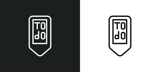 Poster - to do icon isolated in white and black colors. to do outline vector icon from user interface collection for web, mobile apps and ui.