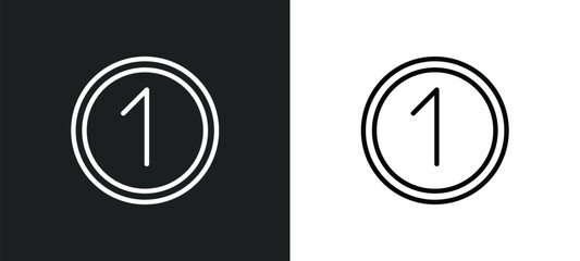 Poster - number icon isolated in white and black colors. number outline vector icon from user interface collection. collection for web, mobile apps and ui.
