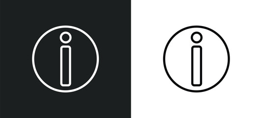 Poster - information icon isolated in white and black colors. information outline vector icon from user interface collection for web, mobile apps and ui.