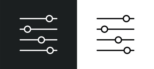 Poster - adjustment icon isolated in white and black colors. adjustment outline vector icon from user interfa