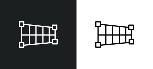 Poster - crop perspective icon isolated in white and black colors. crop perspective outline vector icon from user interface collection for web, mobile apps and ui.