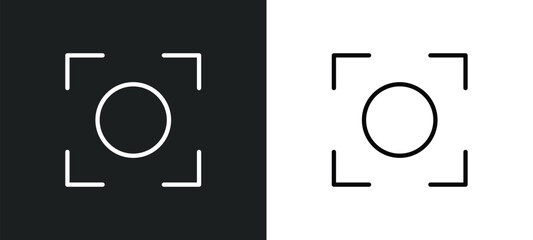 Poster - auto focus icon isolated in white and black colors. auto focus outline vector icon from user interface collection for web, mobile apps and ui.
