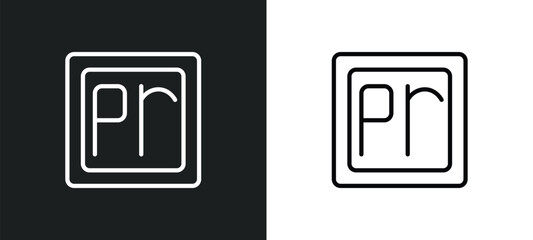 Aufkleber - premier icon isolated in white and black colors. premier outline vector icon from user interface col