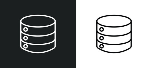Poster - disk storage icon isolated in white and black colors. disk storage outline vector icon from user interface collection for web, mobile apps and ui.