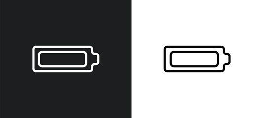 Poster - battery loaded icon isolated in white and black colors. battery loaded outline vector icon from user interface collection for web, mobile apps and ui.