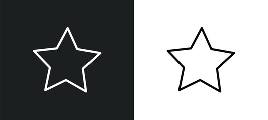 Poster - rounded point star icon isolated in white and black colors. rounded point star outline vector icon from user interface collection for web, mobile apps and ui.