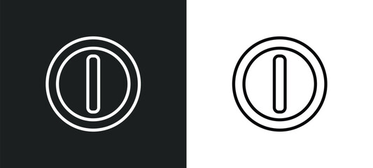 Poster - letter i icon isolated in white and black colors. letter i outline vector icon from user interface collection for web, mobile apps and ui.