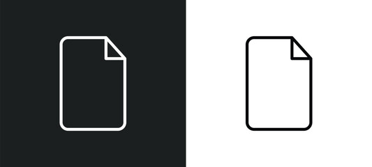 Poster - blank file icon isolated in white and black colors. blank file outline vector icon from user interface collection for web, mobile apps and ui.