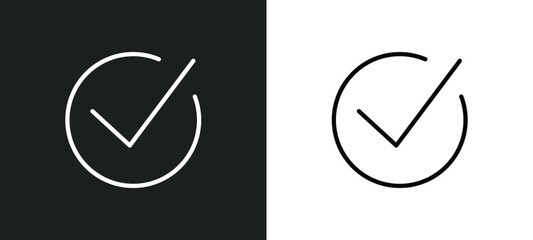 Poster - tick box icon isolated in white and black colors. tick box outline vector icon from user interface collection for web, mobile apps and ui.