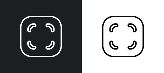 Poster - rounded corners square icon isolated in white and black colors. rounded corners square outline vector icon from user interface collection for web, mobile apps and ui.