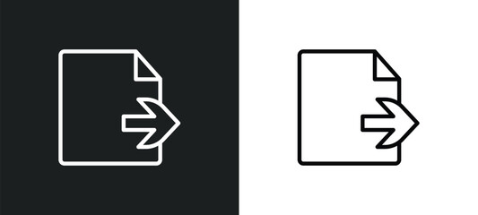 Poster - export archive icon isolated in white and black colors. export archive outline vector icon from user interface collection for web, mobile apps and ui.