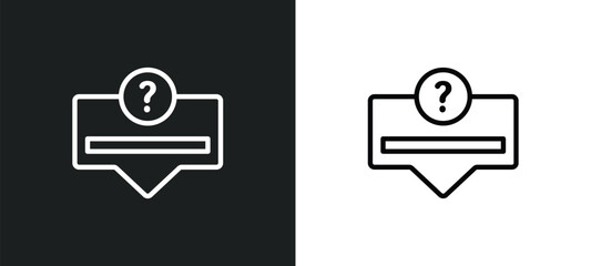 Poster - question button icon isolated in white and black colors. question button outline vector icon from user interface collection for web, mobile apps and ui.