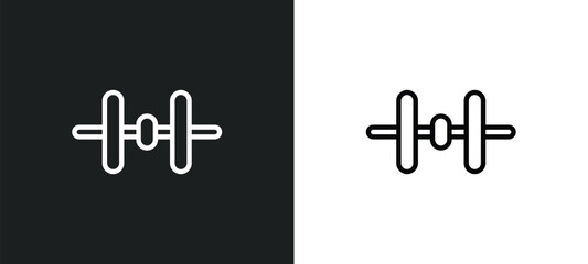 Poster - vertical align icon isolated in white and black colors. vertical align outline vector icon from user interface collection for web, mobile apps and ui.