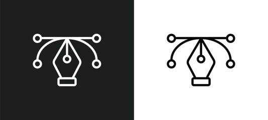 Poster - anchor point icon isolated in white and black colors. anchor point outline vector icon from user interface collection for web, mobile apps and ui.