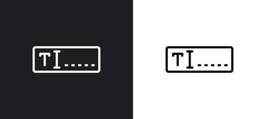 Poster - text box icon isolated in white and black colors. text box outline vector icon from user interface collection for web, mobile apps and ui.