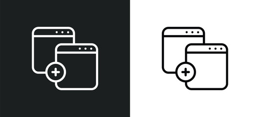 Poster - new page icon isolated in white and black colors. new page outline vector icon from user interface collection for web, mobile apps and ui.