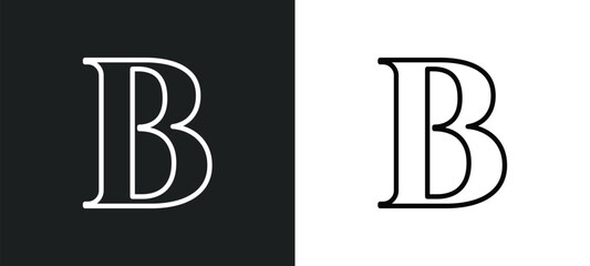 Poster - bold text icon isolated in white and black colors. bold text outline vector icon from user interface collection for web, mobile apps and ui.