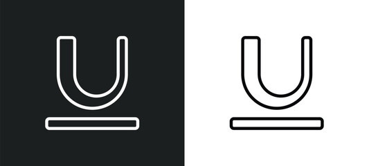 Poster - underline icon isolated in white and black colors. underline outline vector icon from user interface collection for web, mobile apps and ui.